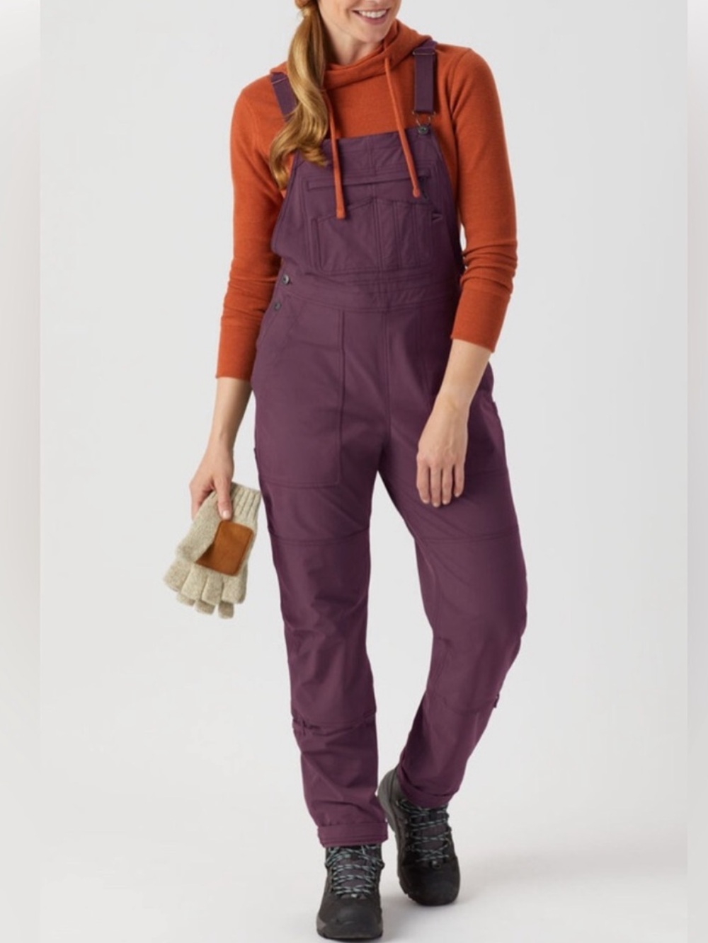 NEW* Duluth Trading 🌺🪻Heirloom Gardening Bib Overalls in Purple Size M NWT - Picture 2 of 10